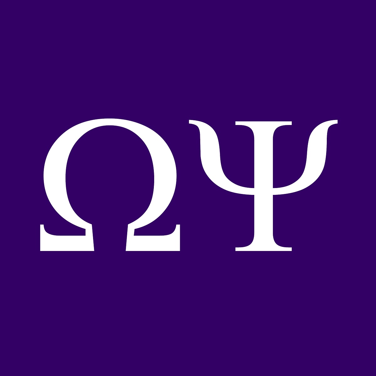 Greek Letters for Omega Psi
